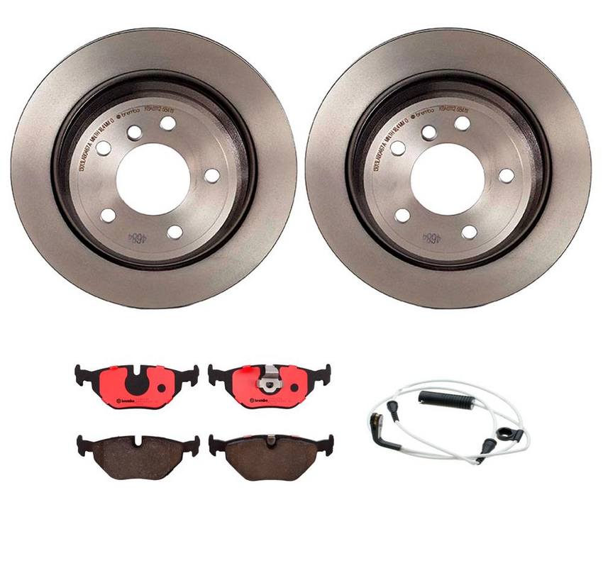 BMW Brembo Brake Kit - Pads and Rotors Rear (298mm) (Ceramic) 34351163207 - Brembo 2859190KIT